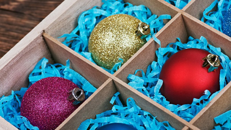 Prepare holiday decorations for self-storage